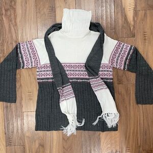 New with Tags Attached Maternity Sweater + Scarf Combo